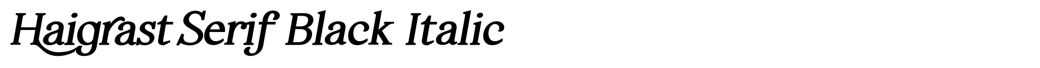 Haigrast Serif Black Italic image
